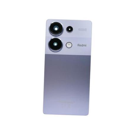 TAPA TRASERA DE BATERIA SERVICE PACK PARA REDMI NOTE 13 PRO 4G 2312DRA50C - CON LENTE - LILA