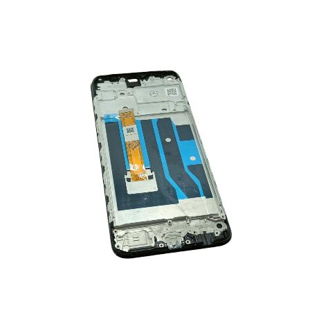 PANTALLA COMPLETA CON MARCO PARA  RENO A53 2020, A53S, A33 - NEGRA