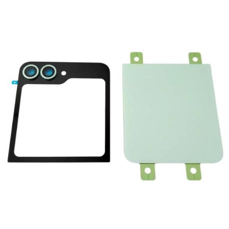 TAPA TRASERA DE BATERIA PARA  GALAXY Z FLIP 6 SM-F741 - CON LENTE - VERDE MENTA