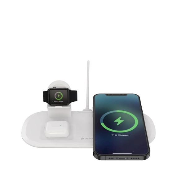 CARGADOR INALAMBRICO 3 EN 1 DEVIA SMART 15W - BLANCO