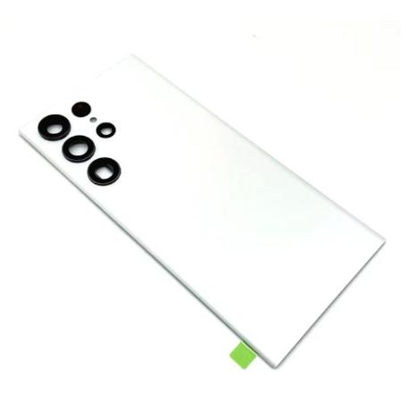 TAPA TRASERA DE BATERIA PARA SAMSUNG GALAXY S23 ULTRA SM-S918 - CON LENTE - BLANCA