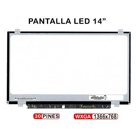 PANTALLA 14 SLIM PARA N140BGE-E43 , CONECTOR 30 PINES
