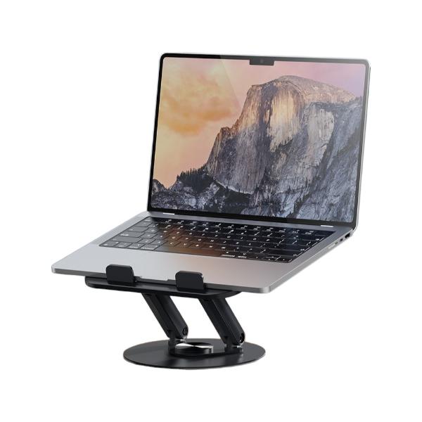 SOPORTE DE ALUMINIO PLEGABLE Y GIRATORIO PARA TABLET Y PORTÁTIL