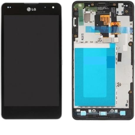 REPUESTO PANTALLA LCD DISPLAY + TACTIL ORIGINAL LG E975 OPTIMUS G CON MARCO NEGRO