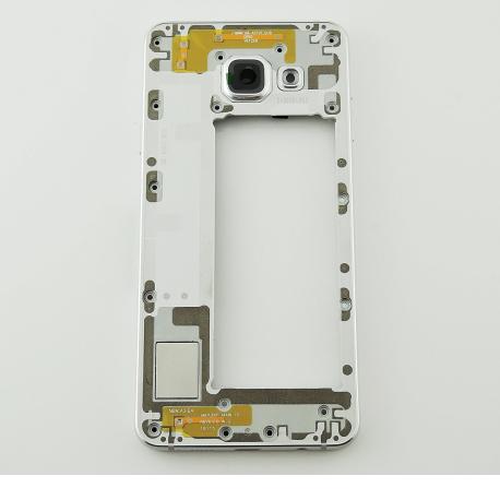 CARCASA INTERMEDIA CON LENTE DE CAMARA PARA SAMSUNG GALAXY A3  SM-A310 - VERSIÓN 2016 - BLANCA