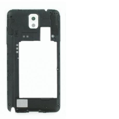 CARCASA INTERMEDIA CON LENTE DE CAMARA PARA SAMSUNG GALAXY NOTE 3 N9005 BLANCA - RECUPERADA