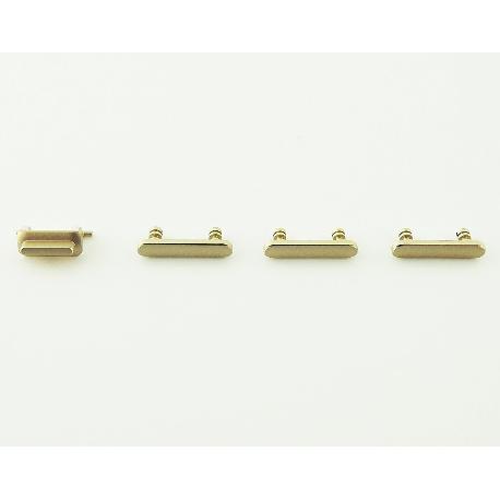 SET DE BOTONES DE VOLUMEN, SONIDO-SILENCIO Y ENCENDIDO PARA IPHONE 7+ PLUS - ORO