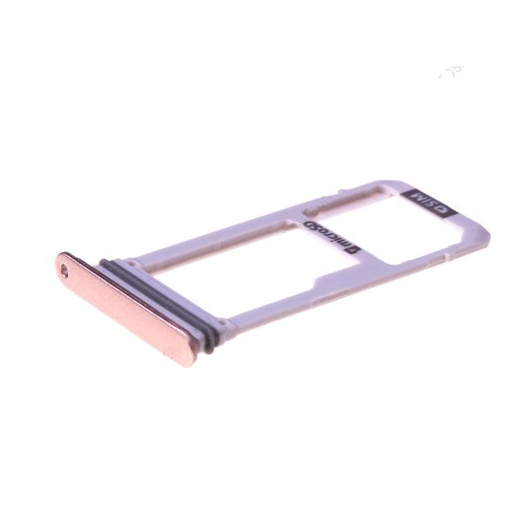 arroz cobertura Mansedumbre Bandeja de Tarjeta Sim y Micro SD para Samsung Galaxy A3 2017 A320F, A5 2017  A520F, A7 2017 A720F - Rosa - Repuestos Fuentes