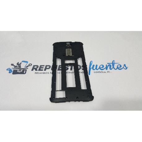 CARCASA INTERMEDIA CON BOTON PLATA ORIGINAL PARA ASUS ZENFONE 2 Z00AD - RECUPERADA