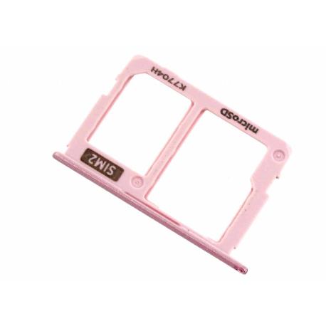 BANDEJA DE TARJETA SIM / SD PARA SAMSUNG SM-J330F/DS GALAXY J3 DUOS 2017 - ROSA