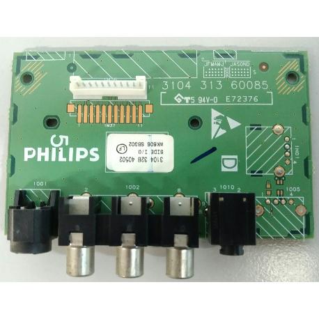 PLACA DE CONEXIÓN AV 3104 313 60085 PARA TV PHILIPS 42PF3321/10 - RECUPERADA