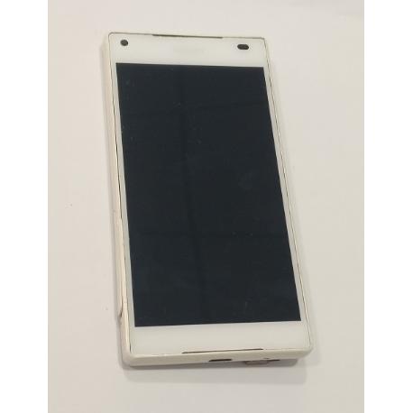 PANTALLA LCD DISPLAY + TACTIL CON MARCO ORIGINAL PARA SONY Z5 COMPACT E5823, E5803 - BLANCO - RECUPERADA