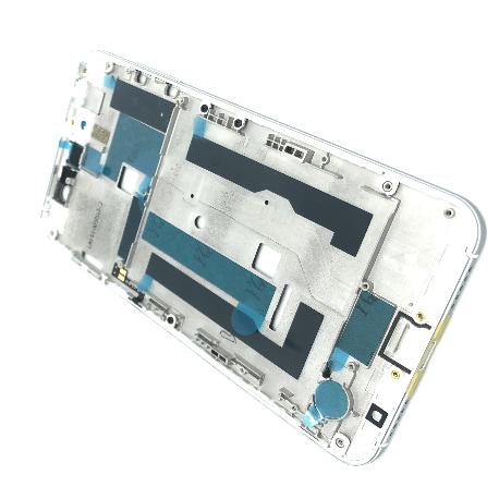 CARCASA FRONTAL PARA ZTE BLADE A910 - BLANCA / PLATA