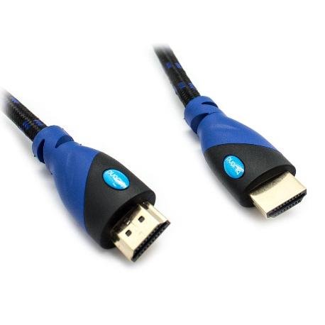 CABLE HDMI MACHO A HDMI MACHO 1.8 METROS - AZUL - NEGRO