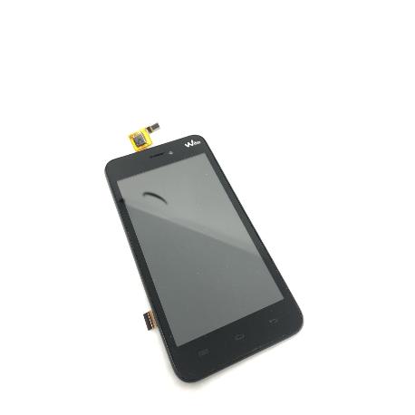 PANTALLA LCD + TACTIL CON MARCO PARA WIKO JIMMY NEGRA - RECUPERADA 