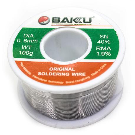 ESTAÑO DE 0.6MM Y 100G - BAKU