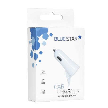 CARGADOR DE COCHE IPHONE CON CABLE Y PUERTO USB 3A BLUE STAR