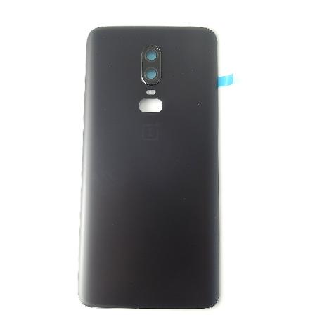 TAPA TRASERA PARA ONEPLUS 6 - NEGRA - CON LENTE