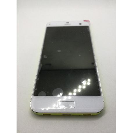 PANTALLA LCD DISPLAY + TACTIL CON MARCO AMARILLO PARA ZTE BLADE S7 - BLANCO  