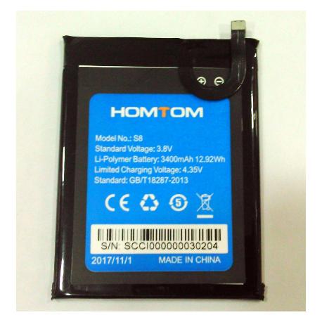 BATERIA ORIGINAL HOMTOM S8 3400 MAH