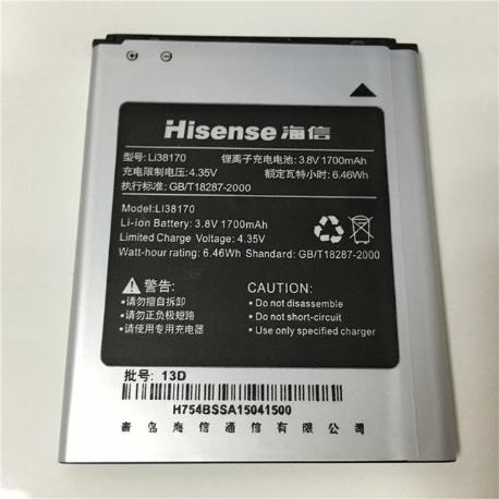 BATERIA PARA HISENSE T958 , U958 , E956Q , EG958 , E958 , E958Q  LI38170  1700MAH