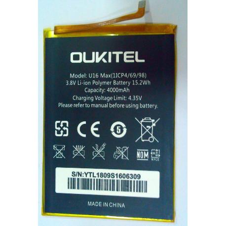 BATERÍA ORIGINAL PARA OUKITEL U16 MAX DE 4000MAH