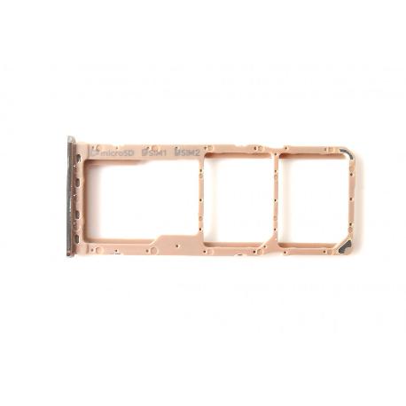 SOPORTE BANDEJA DUAL SIM Y SD PARA SAMSUNG GALAXY A7 2018 A750F - ORO