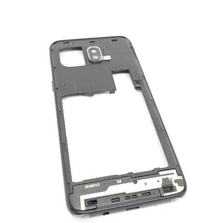 CARCASA INTERMEDIA CON LENTE PARA SAMSUNG GALAXY J3 2018 J337 - NEGRA