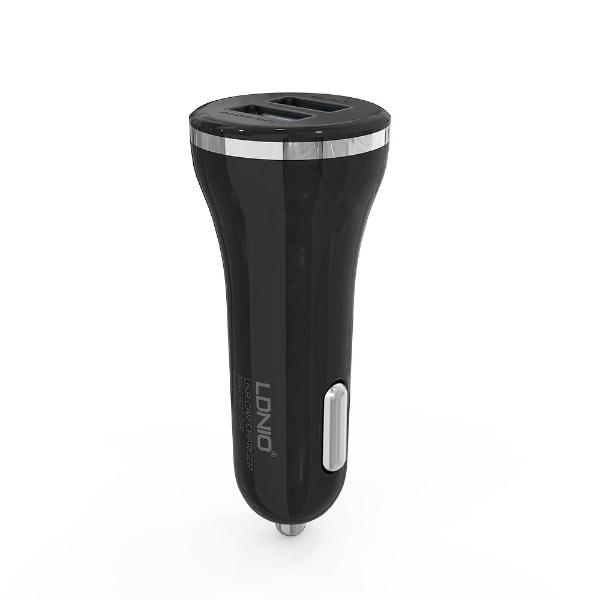 CARGADOR DE COCHE LDNIO DL-C23 2 X USB 3,1A + CABLE USB TIPO C 