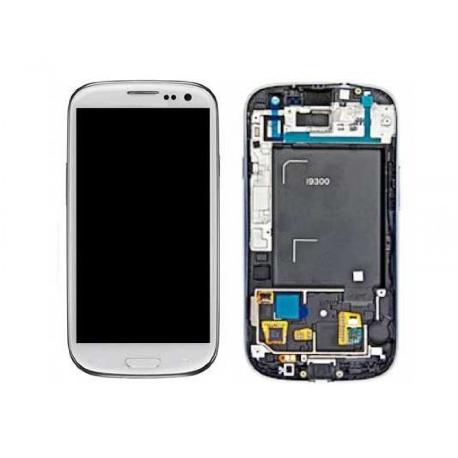 PANTALLA COMPLETA CON MARCO SAMSUNG GALAXY S3 I9300 BLANCA