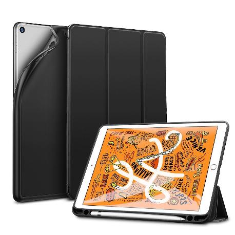 FUNDA PARA IPAD MINI 2019 7.9 PULGADAS - NEGRA - CON HUECO PARA GUARDAR EL LAPIZ