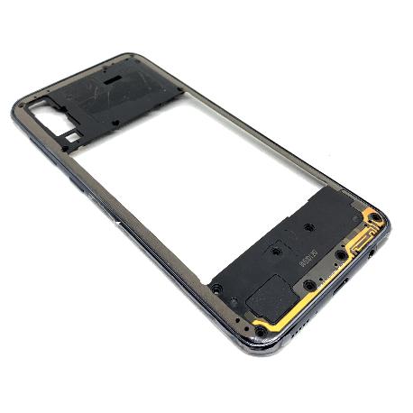 CARCASA INTERMEDIA Y MARCO LATERAL PARA SAMSUNG GALAXY A50 - NEGRO