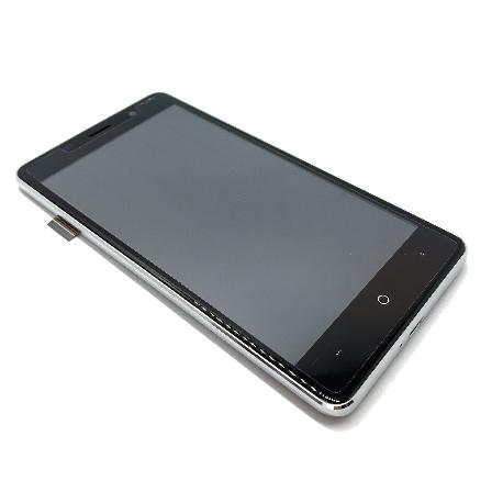 PANTALLA CON MARCO PLATA PARA LEAGOO M5 - NEGRA