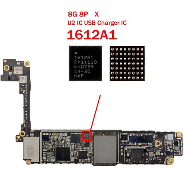 lapso mínimo Volverse Chip Ic de Carga para Iphone X, 8, 8 Plus - U6300 / 1612A1 - Repuestos  Fuentes