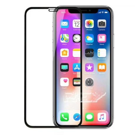 PROTECTOR DE PANTALLA CRISTAL TEMPLADO 5D PARA IPHONE XS MAX, 11 PRO MAX - NEGRO