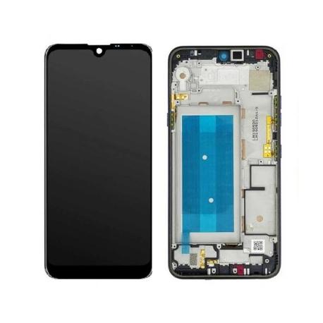 PANTALLA CON MARCO PARA LG K50, Q60 - NEGRA - DUAL SIM