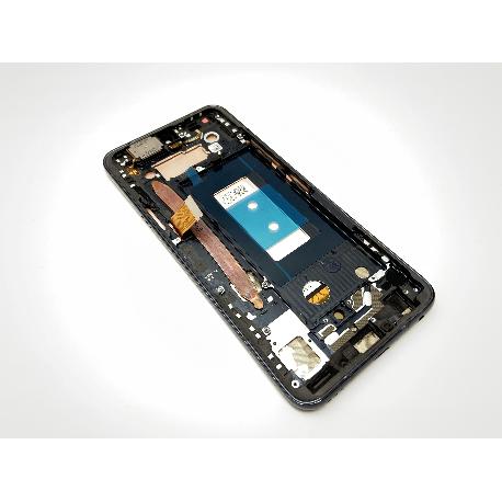 PANTALLA LCD DISPLAY + TACTIL CON MARCO PARA LG G8X THINQ - NEGRA