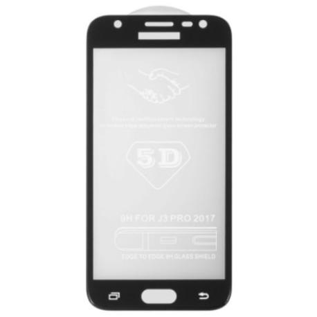 PROTECTOR DE CRISTAL TEMPLADO 5D PARA SAMSUNG GALAXY J3 2017 J330F - NEGRO