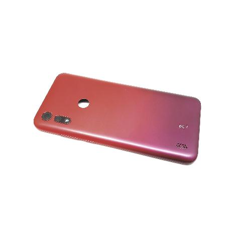 TAPA TRASERA PARA MOTOROLA MOTO E6S - ROJA - CON LENTE