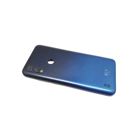 TAPA TRASERA PARA MOTOROLA MOTO E6S - AZUL - CON LENTE