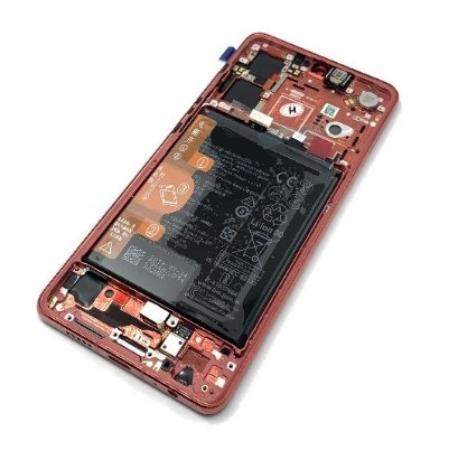 PANTALLA SERVICEPACK CON BATERIA PARA HUAWEI P30 - AMBER SUNRISE - ROJA