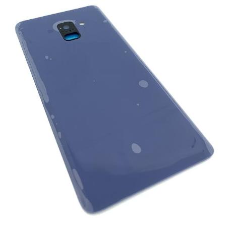 TAPA COMPATIBLE PARAGALAXY A8+ 2018 - AZUL - CON LENTE