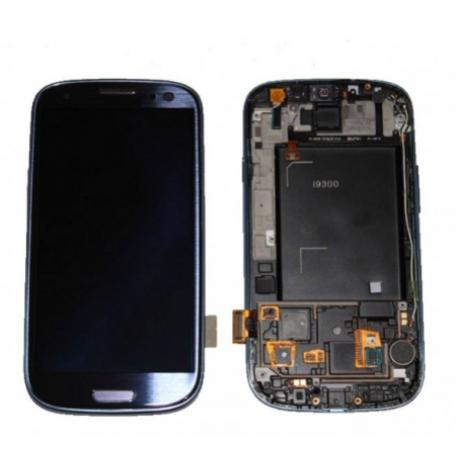 PANTALLA COMPLETA + CARCASA FRONTAL GALAXY S3 I9300 AZUL