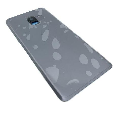 TAPA COMPATIBLE PARAGALAXY A8+ 2018 - GRIS - CON LENTE