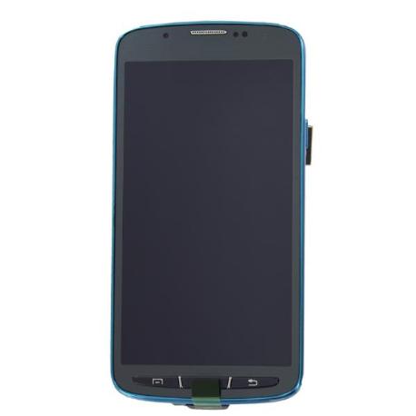 PANTALLA LCD + TACTIL CON MARCO AZUL GALAXY S4 ACTIVE I9295 - RECUPERADA - SERVICE PACK