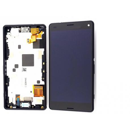 PANTALLA LCD DISPLAY + TACTIL CON MARCO XPERIA Z3 COMPACT MINI D5803, D5833 - NEGRA