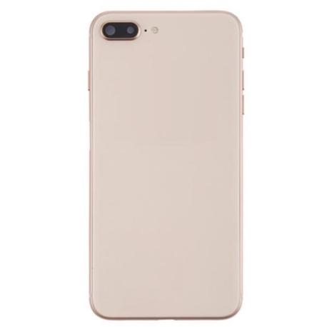 CARCASA INTERMEDIA CON TAPA TRASERA PARA8 PLUS - ROSA / ORO