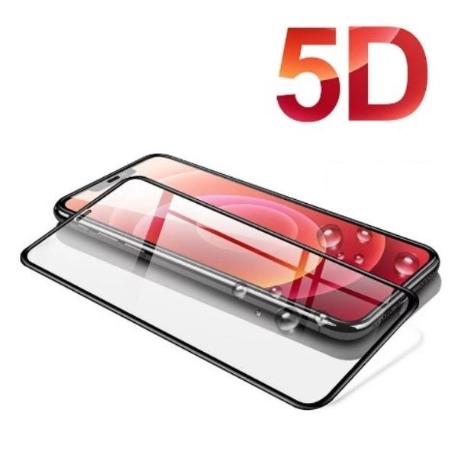 Cristal Templado 5D para iPhone 13, 13 Pro, 14 - Negro - Repuestos Fuentes