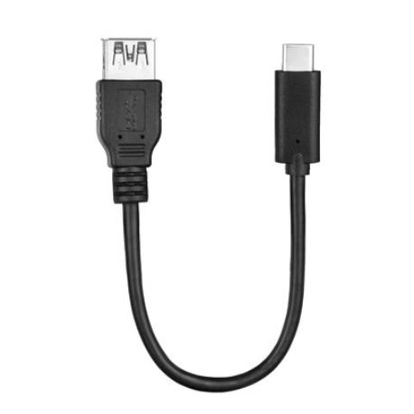 CABLE ADAPTADOR OTG (USB A) A TIPO C - NEGRO 