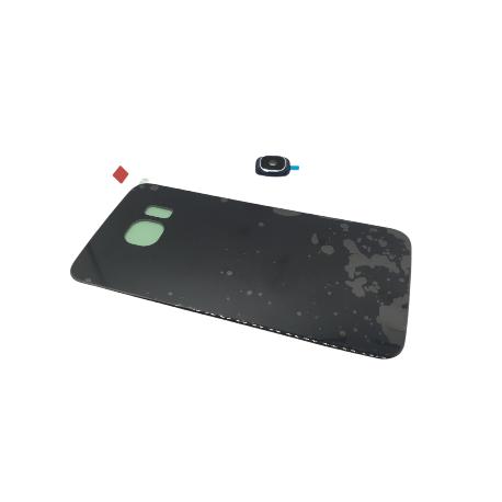 TAPA TRASERA DE BATERIA PARA  GALAXY S6 SM-G920 - CON LENTE - NEGRA 